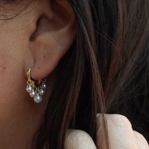1pair High-end Cloud-shaped Ear Studs With Tassel & Imitation Pearl For …